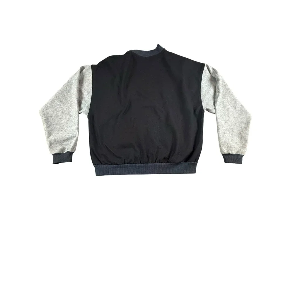 CANTON Varsity Jacket Mens XL Black Gray Las Vegas Made USA Cotton